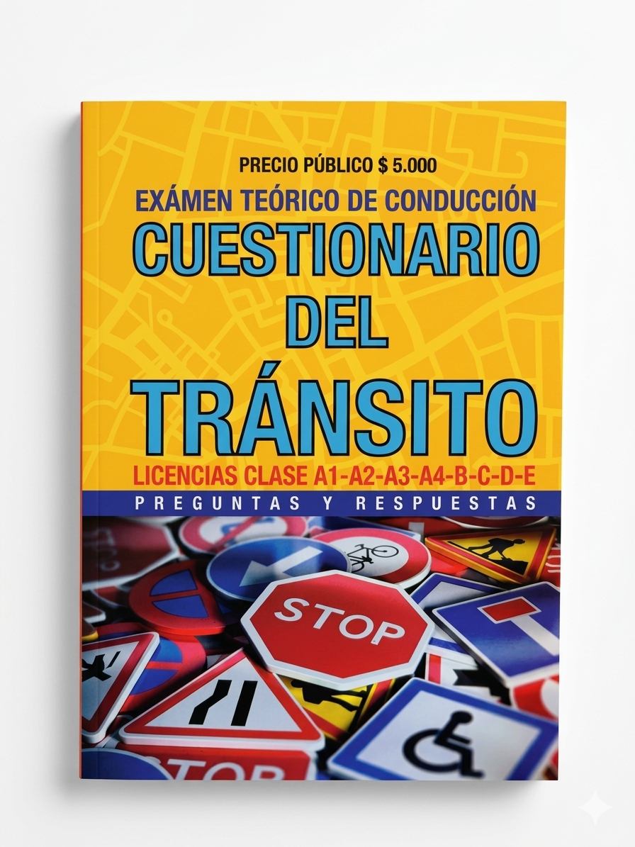 Libro Examen Teórico de conducción cuestionario del tránsito
