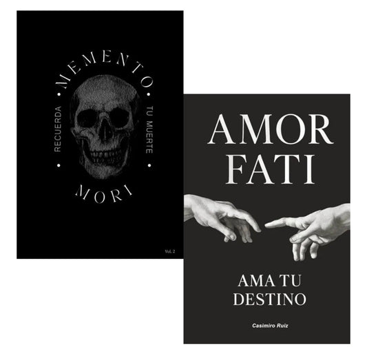 pack libros memento mori + amor fati. ama tu destino