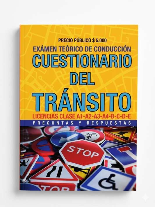 Libro Examen Teórico de conducción cuestionario del tránsito